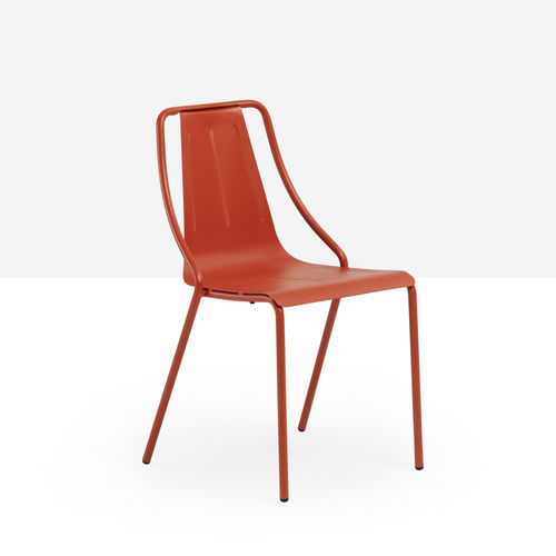Chaise contemporaine - Ola S M - MIDJ - d'intérieur / d'extérieur / en acier laqué