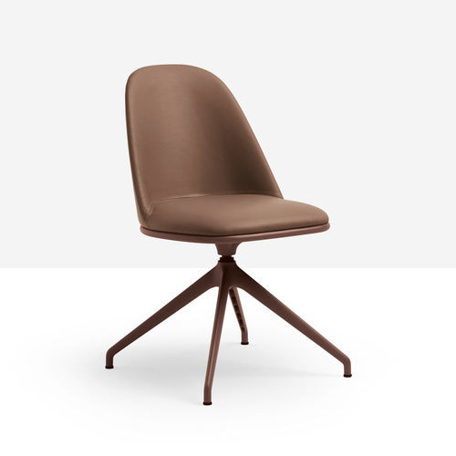 Chaise de bureau contemporaine - Lea S GX CU - MIDJ - d'intérieur / en cuir / avec piètement en métal