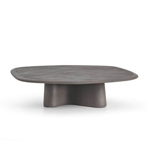 Table basse design organique - ORGANIC - MIDJ - en béton / avec piètement en béton / avec piètement en acier à revêtement par poudre