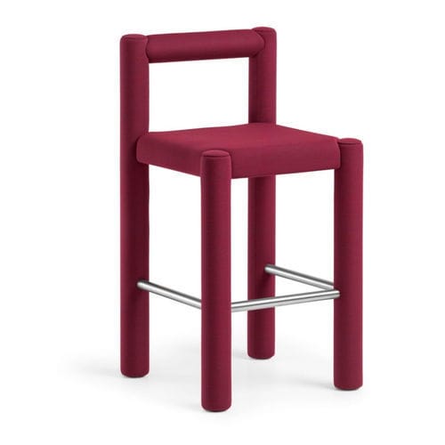 Tabouret contemporain - TU-BE H75 R_TS - MIDJ - en aluminium / avec piètement en aluminium / avec piètement en acier inoxydable
