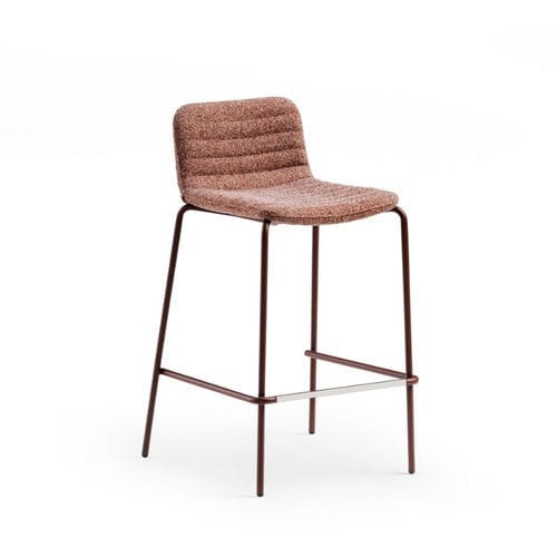 Tabouret contemporain - COVER.1 - MIDJ - en acier peint / avec piètement en métal peint / piètement central