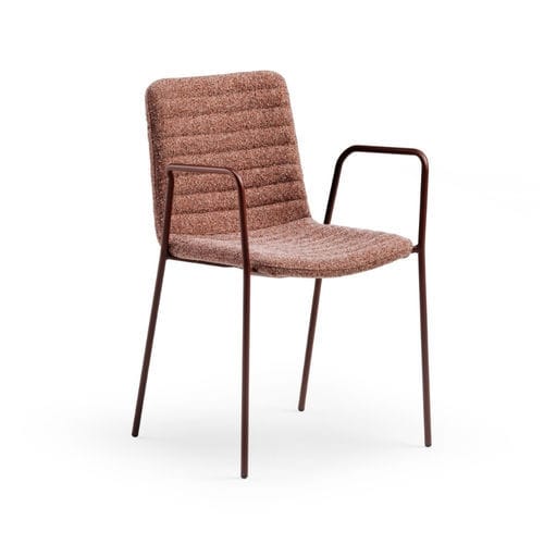 Fauteuil contemporain - COVER.1 - MIDJ - en cuir / en tissu / en métal peint