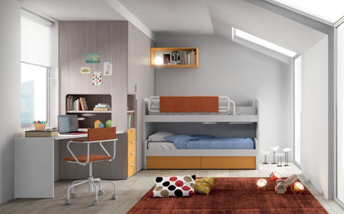 Chambre d'enfant orange - EVO 24 SALVASPAZIO - Mistral