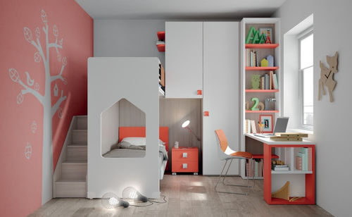 Lit superposé - EVO 30 SALVASPAZIO - Mistral - simple / contemporain / pour enfant