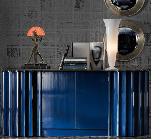 Buffet Art Déco - ART 74 - Bertelè - en bois peint / bleu