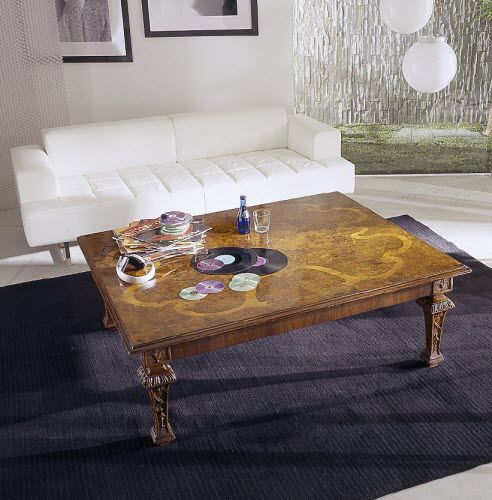 Table basse de style Louis XVI - ART 500 C - Bertelè - en noyer / rectangulaire / résidentielle