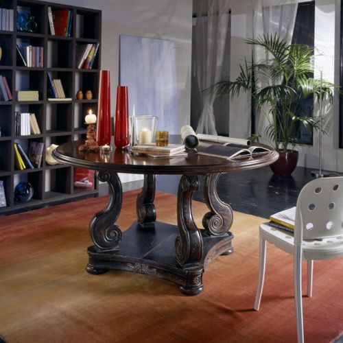 Table de style - ART 501 - Bertelè - en chêne / ronde