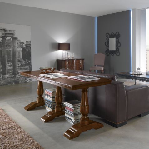 Console de style - ART 506 - Bertelè - en noyer / rectangulaire / résidentielle