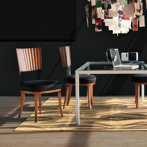 Chaise classique - ART 222 B - Bertelè - d'intérieur / en bois / tapissée