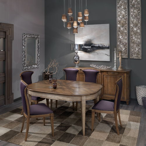 Table classique - ART. LV211 - Mobili Busatto - en noyer / en cerisier / avec piètement en noyer