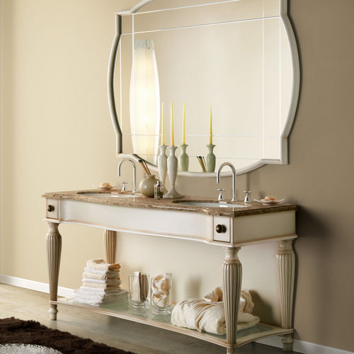 Meuble vasque double - ART. BOM831 / ART. BOM841 - Mobili Busatto - à poser / en bois laqué / en marbre