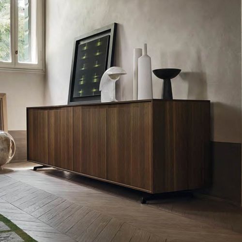 Buffet contemporain - VELA C5C10 - SANGIACOMO - en chêne / en placage de bois / en métal