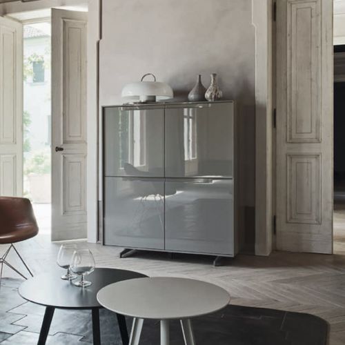 Buffet haut - VELA C5C09 - SANGIACOMO - contemporain / en placage de bois / en bois laqué brillant