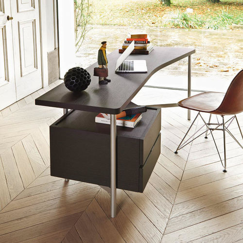 Bureau sur pied - SANGIACOMO - contemporain / en chêne / en placage de bois