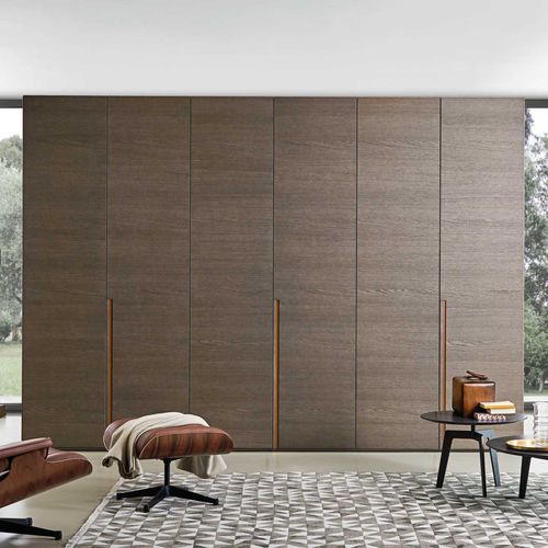Armoire contemporaine - TRATTO - SANGIACOMO - en bois laqué / en chêne / en placage de bois