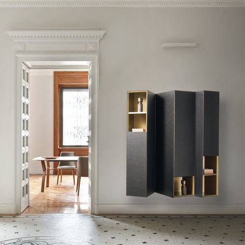 Meuble de rangement mural - DOMINO CLINO - SANGIACOMO - contemporain / en chêne / en placage de bois