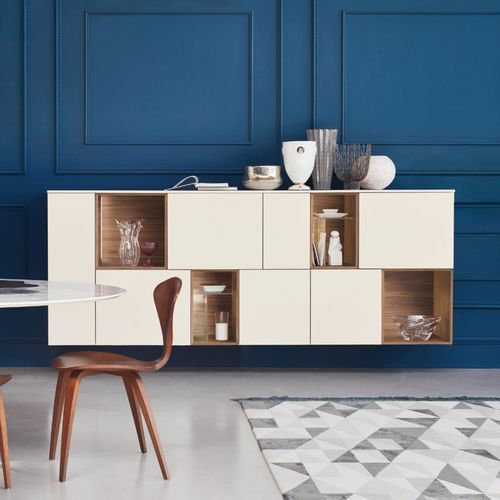 Buffet mural - LAMPO L6C10 - SANGIACOMO - contemporain / en placage de bois / en verre