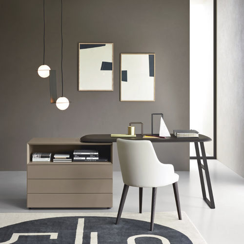 Bureau sur pied - Domino - SANGIACOMO - contemporain / en placage de bois / en bois laqué