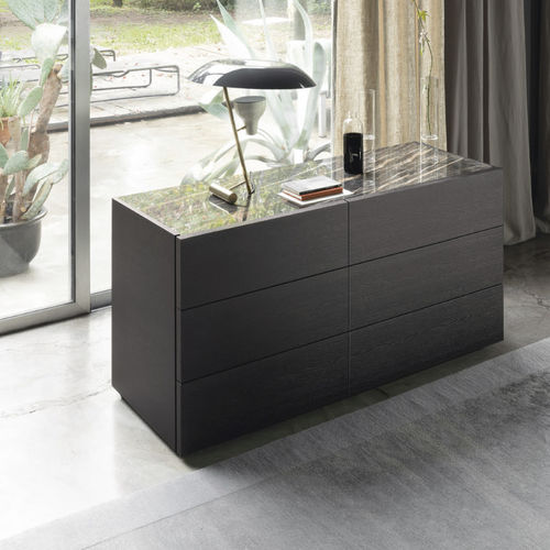 Commode contemporaine - STATUS - SANGIACOMO - en bois laqué / en chêne / en placage de bois