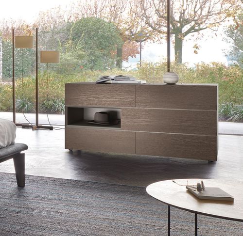 Commode modulable - Domino notte 19N sx - SANGIACOMO - contemporaine / en bois laqué / en chêne