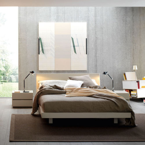 Lit double - BRIO  - SANGIACOMO - contemporain / avec tête de lit / avec rangement