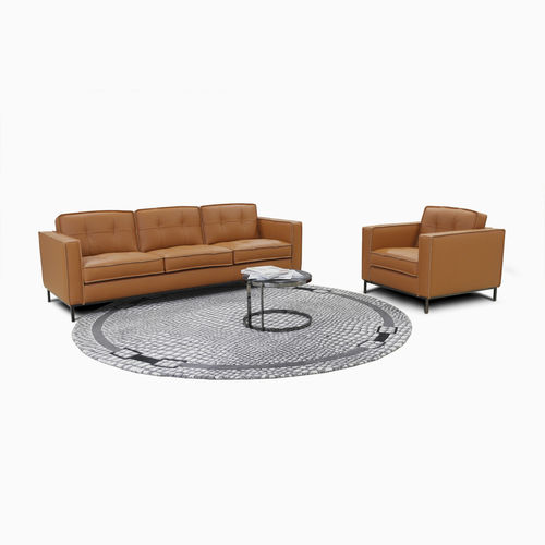 Canapé contemporain - NIKKEI - Nieri - en cuir / avec coussin amovible / marron