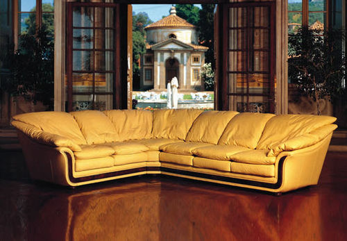 Canapé d'angle - CORNICHE - Nieri - classique / en cuir / jaune