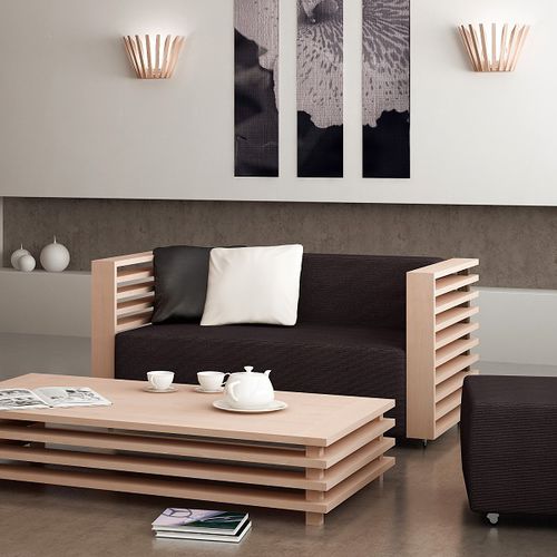 Canapé contemporain - CUBETTO - NOVO Design Made in Toscana - en tissu / à roulettes / 2 places