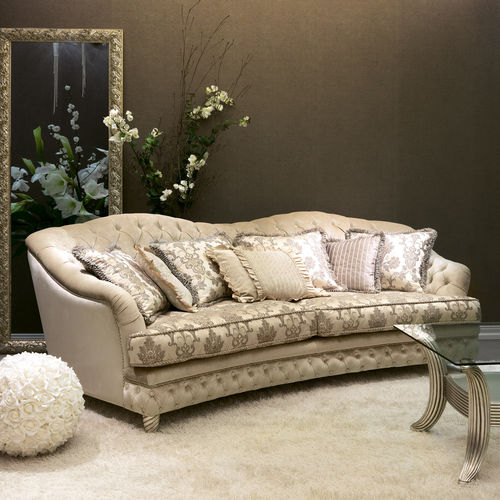 Canapé de style - DENVER-RING  - Pigoli - en tissu / beige / 3 places