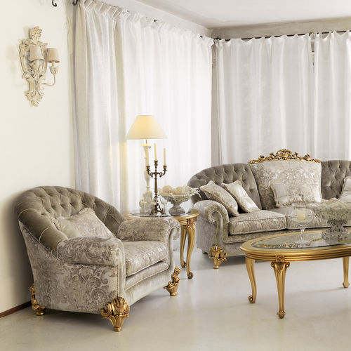 Fauteuil de style - NINFEA - Pigoli - en tissu / gris