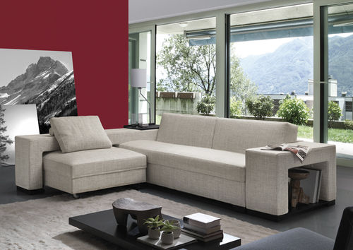 Canapé lit - FLORES - Pol 74 - contemporain / en tissu / en cuir