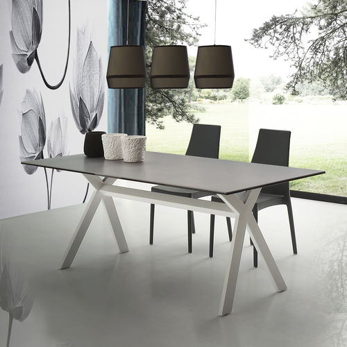Table à manger contemporaine - S08.ACHILLE - XABITAre - en verre trempé / en HPL / en mélaminé