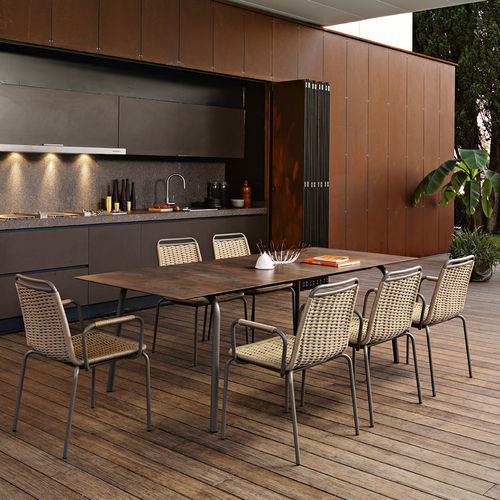 Table contemporaine - PORTOFINO  - Roberti Rattan - en aluminium / en HPL / en corde