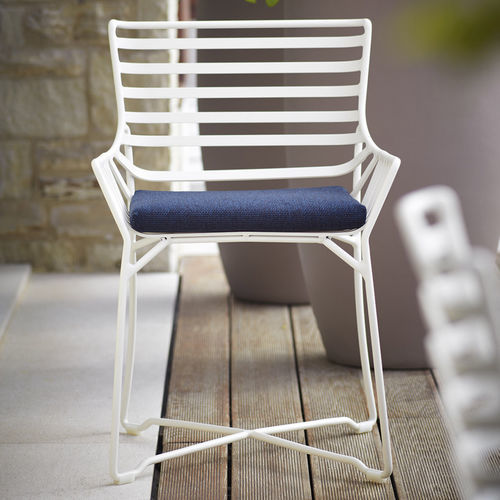 Chaise de jardin contemporaine - HAMPTONS GRAPHICS - Roberti Rattan - d'extérieur / en aluminium / en tissu