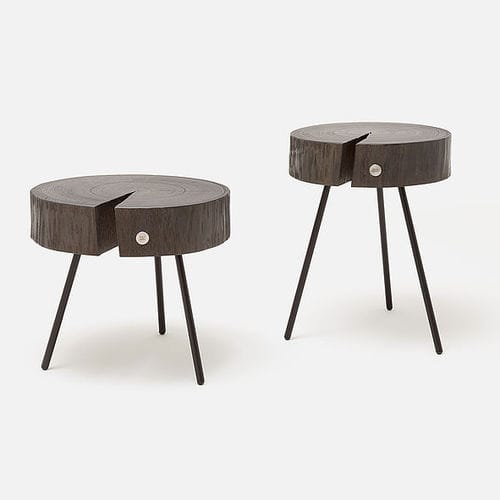 Table d'appoint contemporaine - 8480 - Rolf Benz Ag & KG - en frêne / en acier / en acier peint