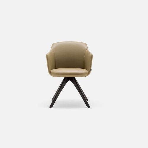Chaise contemporaine - 640 - Rolf Benz Ag & KG - d'intérieur / en cuir / en bois massif