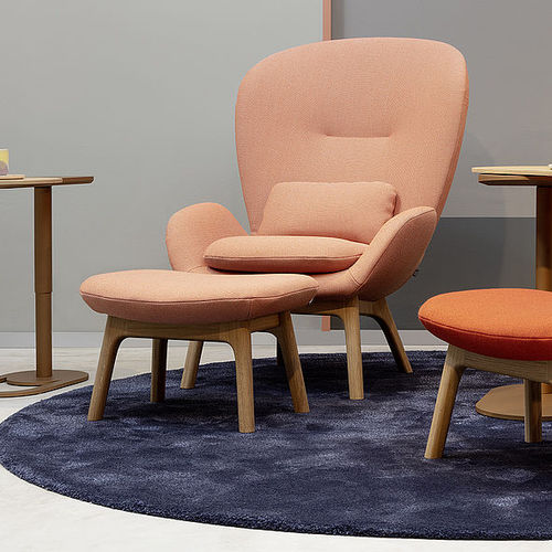 Fauteuil contemporain - 594 - Rolf Benz Ag & KG - en cuir / en tissu / en acier