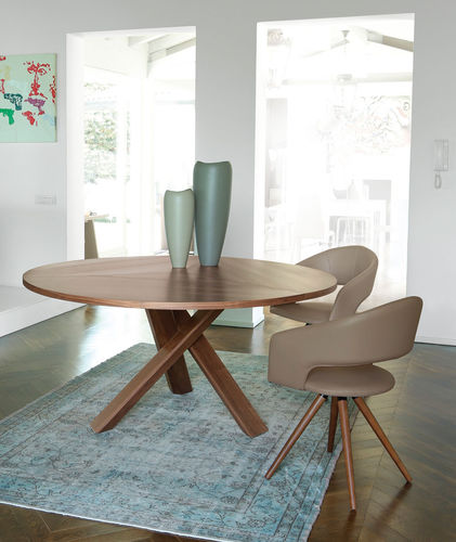 Table à manger contemporaine - RESORT - ANTONELLOITALIA - en bois / ronde / résidentielle