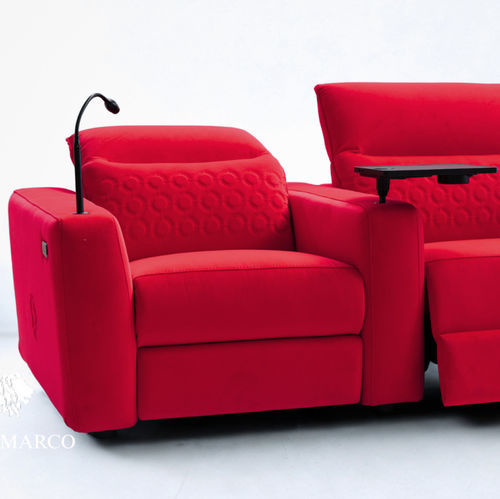 Fauteuil de cinéma en velours - ACCESSORY series - SAN MARCO - Home Cinéma / rouge / tapissé