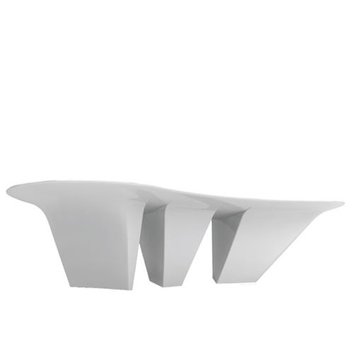Table design original - LIENA PUNTO DOPPIA LINEA - Sawaya & Moroni - en résine / ronde / ovale