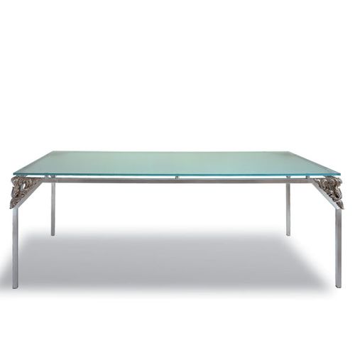Table contemporaine - ROI SOLEIL - Sawaya & Moroni - en acier / avec piètement en acier / rectangulaire