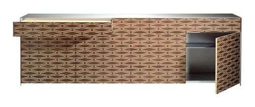Buffet contemporain - BASCHENIS - Sawaya & Moroni - en bois / en aluminium