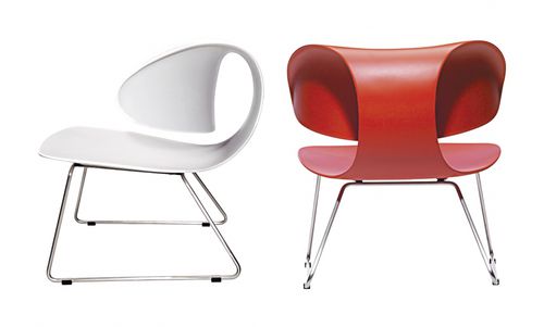 Fauteuil contemporain - MAXIMA - Sawaya & Moroni - en acier inoxydable / en polyuréthane / luge