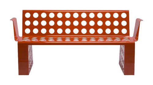 Banc contemporain - FELIX - Sawaya & Moroni - en acier / avec dossier / avec accoudoirs