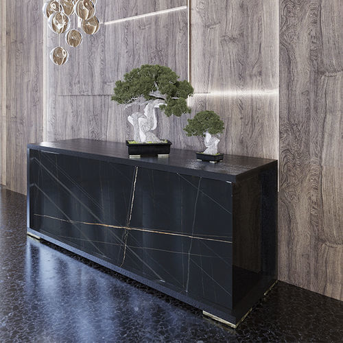 Buffet contemporain - MOON RECTA - Scandal Home Couture - en bois laqué / en céramique / à portes battantes