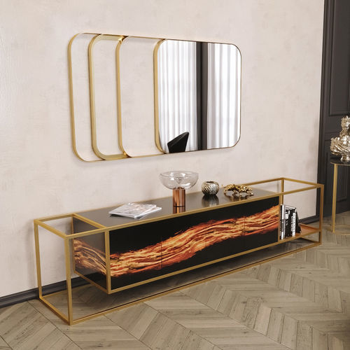Buffet contemporain - MOON FLAVE - Scandal Home Couture - en bois laqué / en céramique / marron
