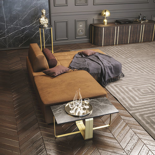 Table basse contemporaine - Uyou - Scandal Home Couture - en marbre / avec piètement en métal / rectangulaire
