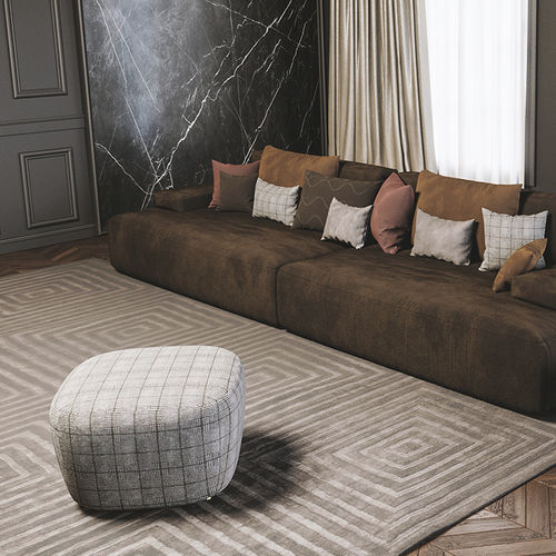 Pouf contemporain - Drum - Scandal Home Couture - en velours / carré / de salon