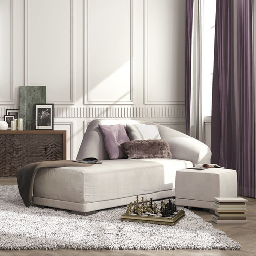 Méridienne contemporaine - BILBAO - Scandal Home Couture - en cuir / en tissu / avec piètement en bois