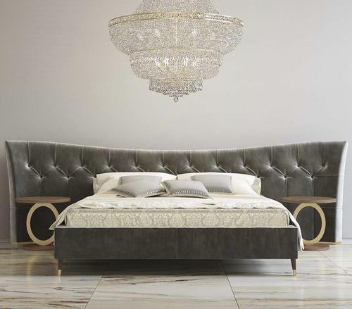 Lit double - SOPHIE - Scandal Home Couture - contemporain / tapissé / avec tête de lit capitonnée